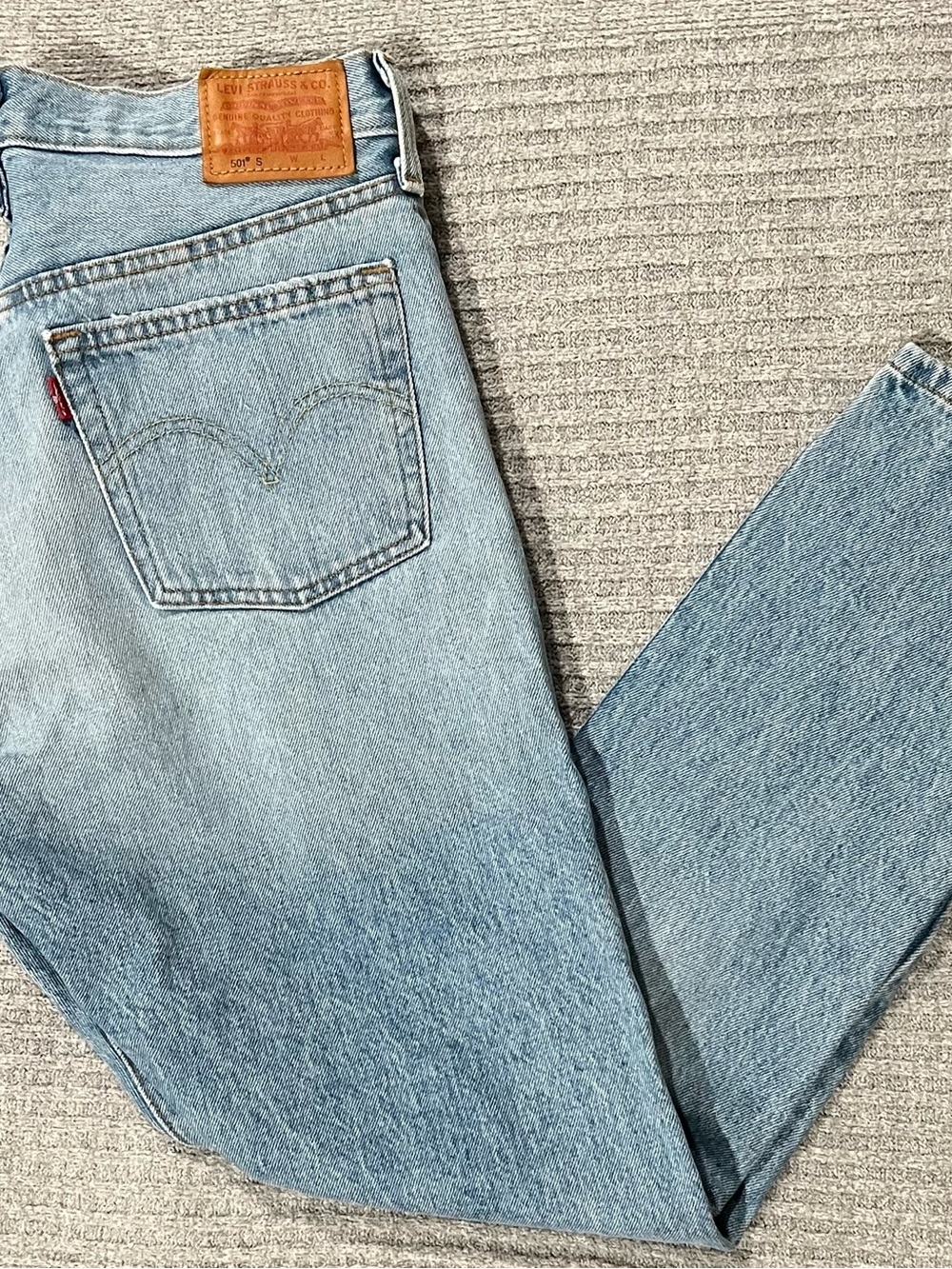 Levi's premium 501 distressed skinny jeans